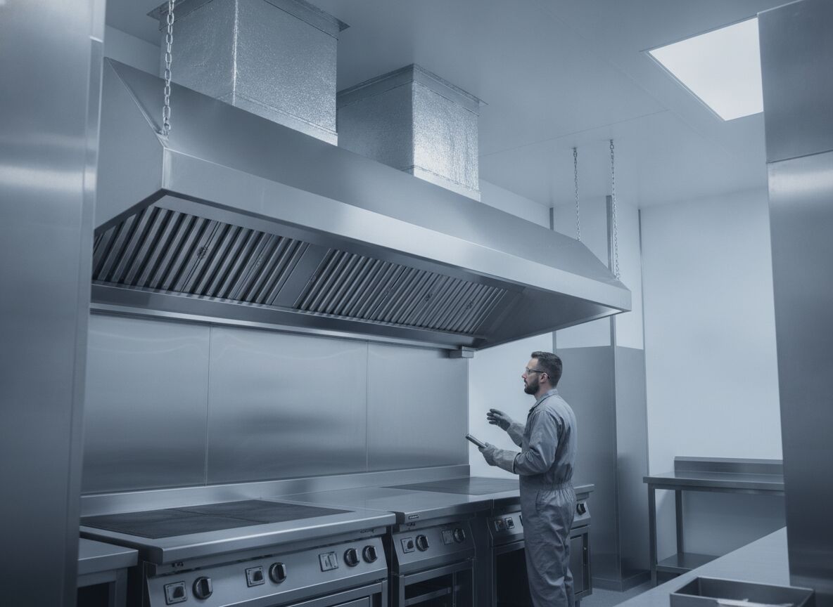 Commercial kitchen exhaust hood system
