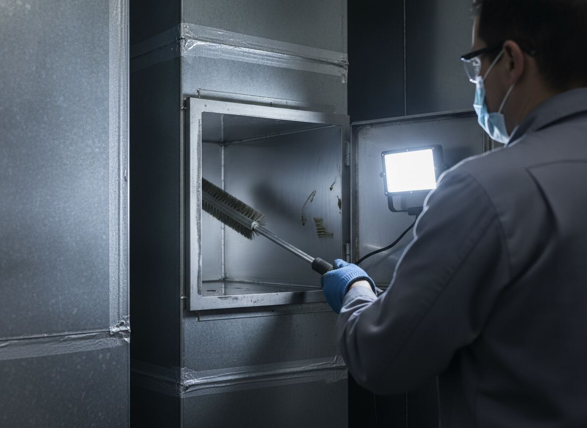 Commercial kitchen ductwork service access